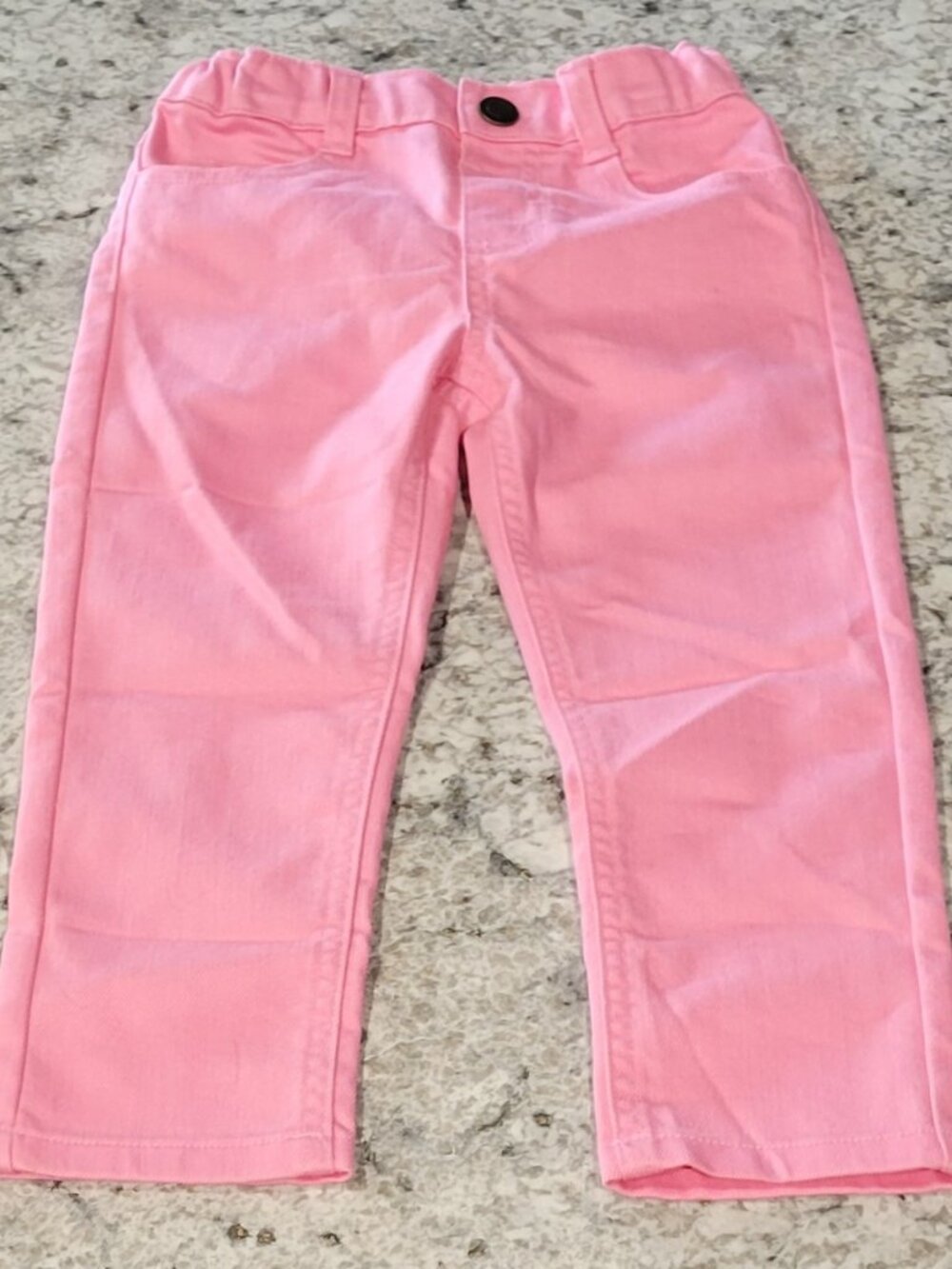 Garanimals Girls 3T Pink Pants Adjustable Waist Cotton Blend Straight Leg